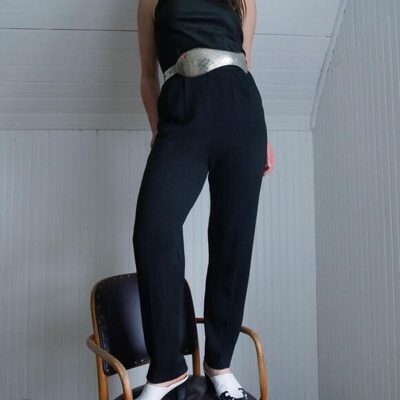 St. John Pants - 90s St. John black high waist knit pants